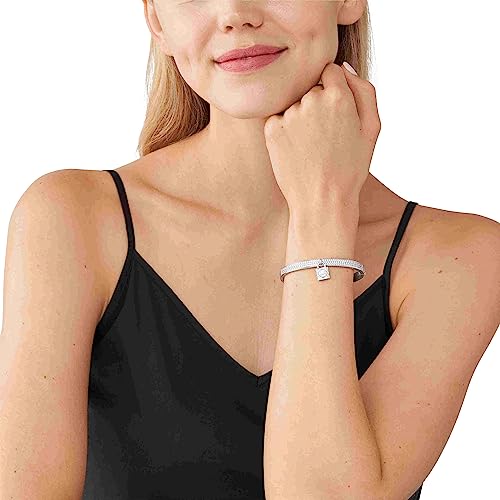 Michael Kors Silver-Tone Bracelet for Women; Bracelets; Jewelry for Women - color: Pavé Pendant Bangle