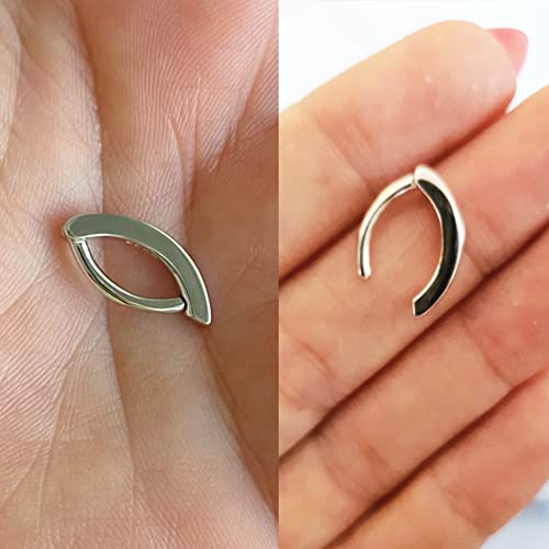 Silver Gold Belly Button Ring for Women Clicker Hoop Belly Rings Opal Navel Piercing Jewelry Dangle Hypoallergenic Surgical Steel Dainty Dangling Navel Rings for Women - color: C2-4pcs clicker-silver+gold
