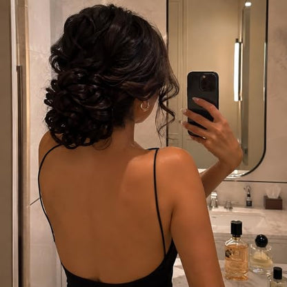 CAISHA Jumbo Hairpiece Scrunchy Updo Voluminous Curly Messy Bun Chocolate Brown G31L - color: chocolate brown #4 G31L
