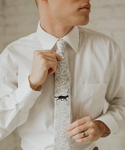 STJARNA Cat Tie Clip Stainless Steel Tie Bar Personalized Unique Gift for Men - style: Mysterious Black Cat Clip