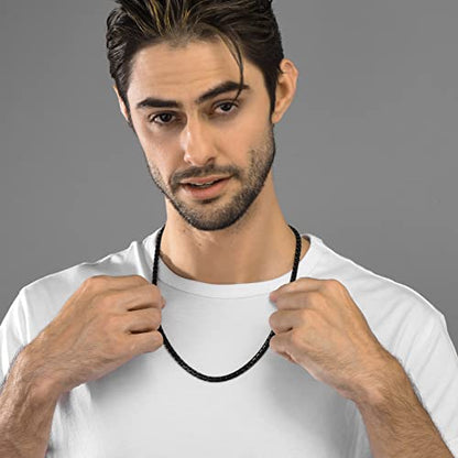 GoldChic JEWELRY Chunky Cuban Chains for Men,Stainless Steel Cuban Chain Necklace, Venetian Chain Curb Chain Hip Hop Jewelry,4/6/9/12/14mm Width,14-30 inch Length, Black/Gold Plated/Silver - color: Black, size: 22"(55cm), style: Venetian Chain-4MM width