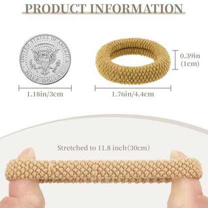 QIUTIMIY 10 Pcs No Damage Hair Ties Thick Hair Elastic Rubber Bands Hair Accessories Scrunchies Seamless for Women - color: Style 4