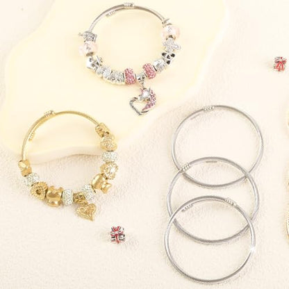 20Pcs Twisted Cable Wire Bracelet Stylish Fine Stainless Steel Open Cuff Bracelet 3mm Thin Adjustable Expandable Elastic Bangle Bracelets For Women Diy Jewelry Making Supplies Christmas Day Gift - color: 20pcs Gold Sliver Bracelet