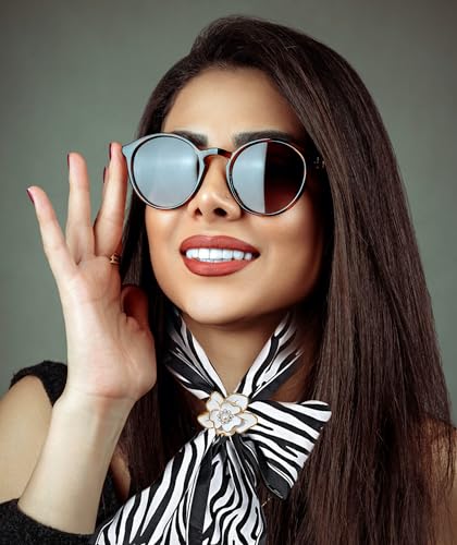 3pcs Fashion Scarf Ring Clip 3 Rings Silk Scarves Clip For Women Shawl Clip Buckle Gold Smooth Scarf Brooches Buckle - color: Scarf clip J-3PCS