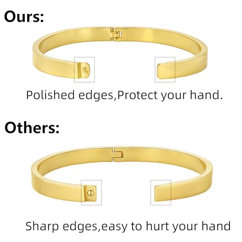 Inspirational Christian Bracelet for Women, Oval Engraved Bible Verse Love Bangle Cuff, Faith Scripture Jewelry, Religious Encouragement Gift for Mom Daughter Sister Friend - color: Be brave.Be strong.Be badass.-Oval Bangle Gold