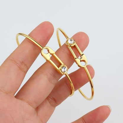 18K Gold Bangle Bracelets for Women 925 Sterling Silver Bracelets Bracelets Adjustable Boho Bracelets Stackble Cuff Bangle Bracelets for Men Women Chunky Gold Bangle Open Cuff Bracelets Christmas Gift - color: Bracelets-04