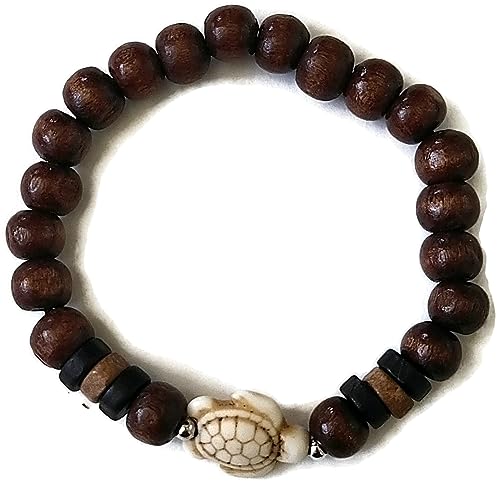 Sea Turtles 8mm Wooden Beads Elastic Stretch Bracelet for Women and Men A-103
