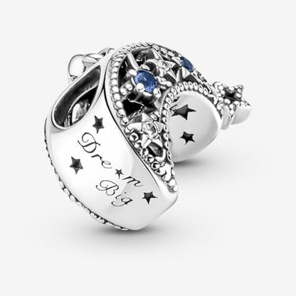 PANDORA Star & Crescent Moon Charm - Bracelet Charm for PANDORA Moments Bracelets - Stunning Women's Jewelry - Gift for Women - Made with Sterling Silver & Cubic Zirconia - With Gift Box