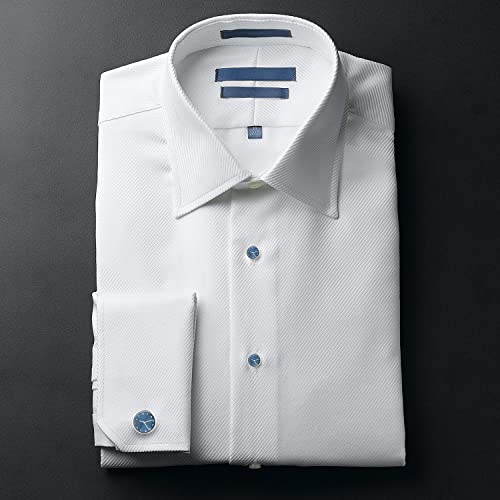 wynameleri Mens Tuxedo Shirt Button and Cuff Links Set, Classic Shirts Cufflink Studs, Formal Business Wedding Jewelry - color: Clock-Blue