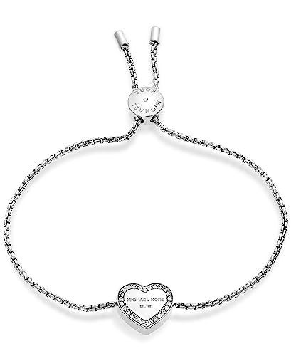 Michael Kors Silver-Tone Bracelet for Women; Bracelets; Jewelry for Women - color: Heart Chain