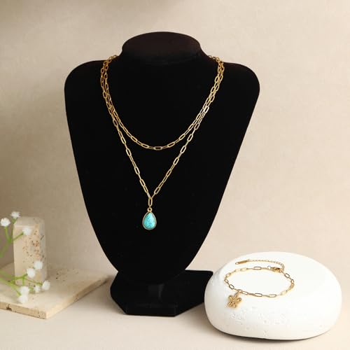 Swyabi 20 PCS Paperclip Necklace Bracelet Chains Bulk for Jewelry Making | 18K Stainless Steel, Gold Plated, with Extender, No Fade, No Rust, Adjustable, for Men Women DIY - color: 3x7.5mm Gold