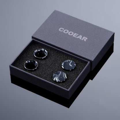 COOEAR 2 Pairs Matched Set Gauges for Ears Flesh Tunnels Kits Plugs Earrings Blue Acrylic Ear Expander Stretchers Piercing. - color: Y6633H, size: 1"(25mm)