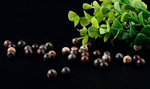 Natural Stone Beads 100pcs 8mm Ocean Jade Round Genuine Real Stone Beading Loose Gemstone Hole Size 1mm DIY Smooth Beads for Bracelet Necklace Earrings Jewelry Making (Ocean Jade, 8mm) - color: Ocean Jade, size: 8mm