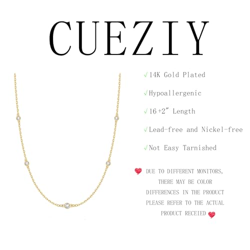 Dainty Silver Gold Necklaces for Women Cute Station Choker Simulated Diamond Necklace Simple Layering CZ Necklace Trendy Jewelry Gifts - color: Silver, style: 5pcs Flower-Shaped CZ
