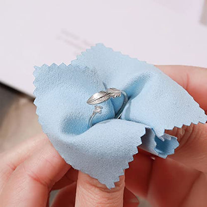 OOOPEL Sterling Silver Adjustable Ring S925 Silver Rings for Women Cubic Zirconia Twist Love Knot Dainty Ring Silver Minimalist Open Finger Rings Silver Thumb Sterling Silver Ring - color: feather ring
