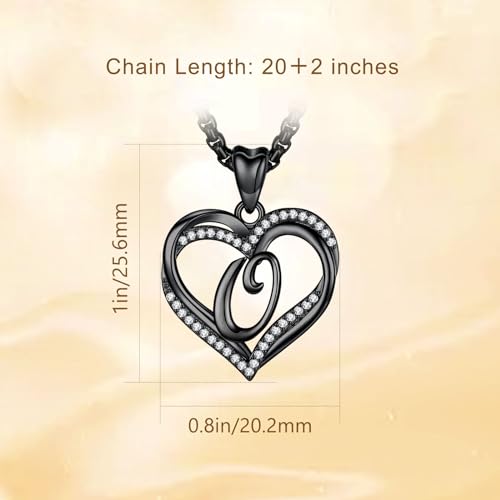 INFUSEU Unique Initial Necklaces for Women Girls Small Heart Letter Jewelry, Meaningful Personalized Gifts - style: O