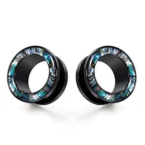 6PCS Set Fashion Screw Fit Ear Tunnels Plugs Gauges Stainless Steel Expander Stretcher Piercing Jewelry 0g-1" in 8mm-25mm - size: 14mm