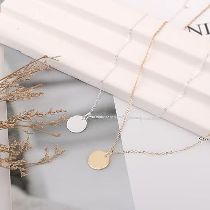 HOPE LOVE SHINE Women's New Beginnings Necklace - 14k Gold Plated Sterling Silver, Healing & Recovery Gift, Adjustable 16+2" Chain - color: 14K GOLD VERMEIL, style: e. CLEAN SLATE