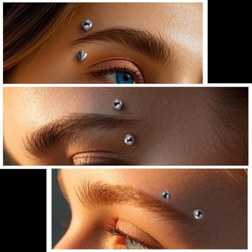 intera Surgical Steel 16G Eyebrow Piercing Jewelry Vertical Labret Lip Rings Jewelry for Women Men Curved Barbell Rook Daith Piercing Jewelry 6mm/8mm/10mm/12mm