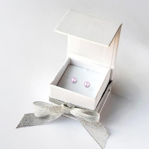 Pearl Screw Back Stud Earrings, 925 Sterling Silver Hypoallergenic - color: Purple, size: 3mm-Small