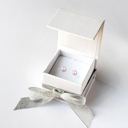 Pearl Screw Back Stud Earrings, 925 Sterling Silver Hypoallergenic - color: Purple, size: 3mm-Small