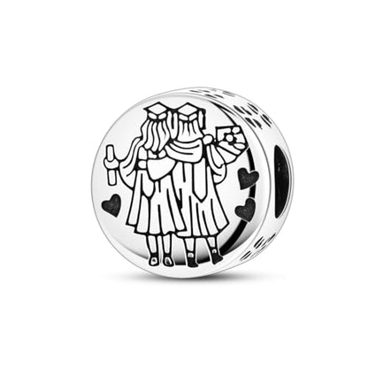 NARMO 925 Sterling Silver Charm Bead for Bracelets Silver Charms for Women - color: Happy Graduation