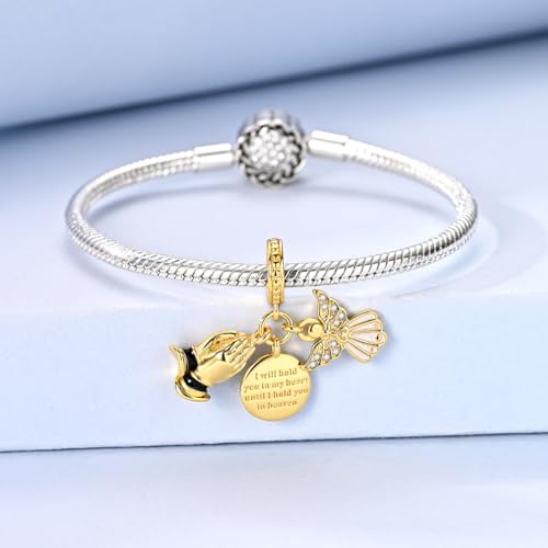 14K Gold Plated Charms for Bracelets Necklace Star Moon Cross Beads Woman | 925 Sterling Silver Charms Butterfly Cute Cat Dog Evil Eye Lucky Bracelet Beads Aesthetic Peandant Jewelry Gift for Mom - color: gold 5