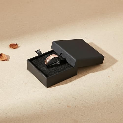 Magnetic Open Ring – Wellness‑Inspired Adjustable Band Ring, Polished Minimalist Jewelry for Men & Women, Everyday Balance, Compact Gift Box - color: Rose Gold