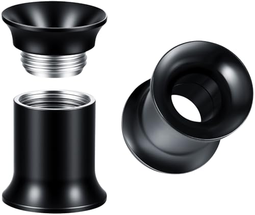 Surigcal Stainless Steel Ear Gauges Tunnels - Internally Threaded Plugs For Ears - Internally Threaded Ear Gauges For Men Women - Double Flare Internal Thread Screw-Fit Gauge Flesh Tunnel Earrings - color: Black, size: 6mm (2g)