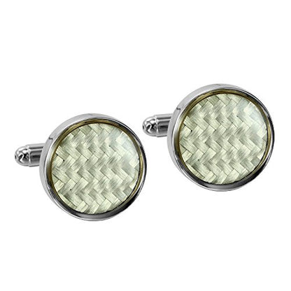 Urban Jewelry Mens Stainless Steel Nautical Knot Cufflinks Sharp Formal | Nautical Cufflinks Stainless Steel Rust Resistant Finish Polished Cufflink Finish Modern Cufflink Design Style - color: Carbon Fiber Cufflinks