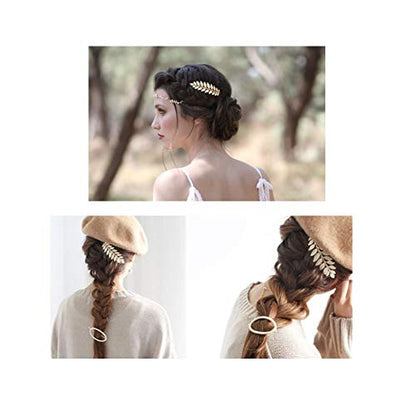 inSowni 28 Pack Wedding Bridal Gold Metal Leaf Hair Side Combs+U Shaped Pearl Rhinestone Fancy Hair Pins Clips Flower Golden Prom Formal Hair Pieces Updo Accessories for Women Girls Brides Bridesmaids
