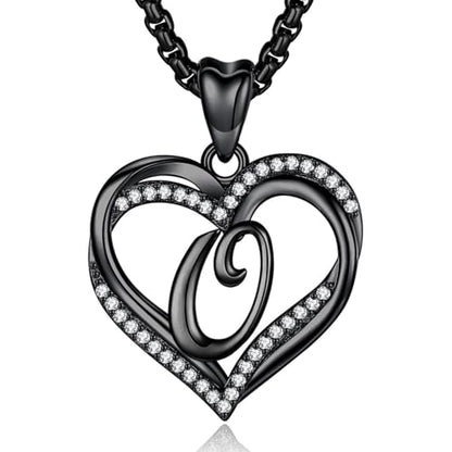 INFUSEU Unique Initial Necklaces for Women Girls Small Heart Letter Jewelry, Meaningful Personalized Gifts - style: O