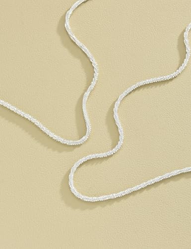 YEEZII Layered Gold Necklaces for Women Trendy, 3 Pcs 14K Gold Plated Choker Paperclip Box Chain Necklace, Stackable Women's Gold Pendant Necklaces Jewelry Set - color: Silver-B