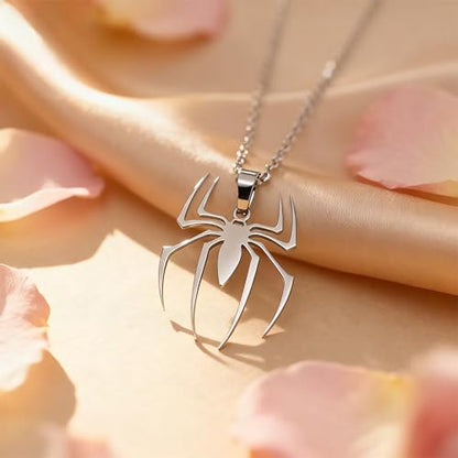 Baydurcan Dainty Silver Necklace for Women Ankh Horse Celtic Necklace Gifts | Dainty charm gifts for friends sister mother, birthday, christmas, graduation gifts. Ready to give with card & envelope. - style: Spider