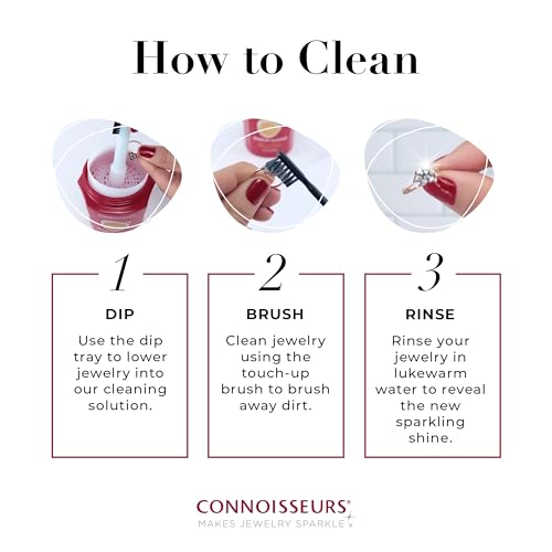 CONNOISSEURS Premium Edition Jewelry Cleaner, Value Size 9.6oz - Pick from Fine, Silver or Delicate Jewelry Cleaner - style: Fine - 9.6 Ounce - 2 Pack