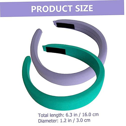 2pcs Fashion Wide Padded Headband for Women and Girls Elegant Accessories for Daily Wear Parties and Special Occasions Light