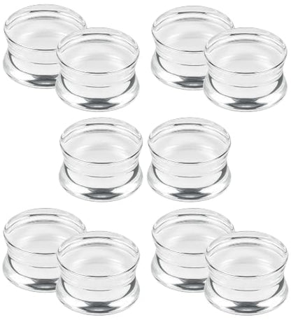 6G-30MM Solid Acyrylic Gauges for Ear Saddle Plugs Gauges Tunnel Expanders Stretcher Double Flared Flesh Piercings Body Jewelry Set for Women Men - color: Clear:30mm = 1 3/16 inch.