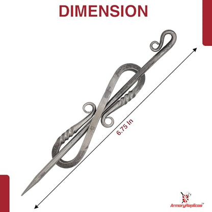 Armory Replicas™ Swaying Locks Forged Iron Hair Stick – Elegant Twisted Barrette Hair Pin for Women | Classic Infinity Design | Mother’s Day, Valentine's, Birthdays | - style: Design5