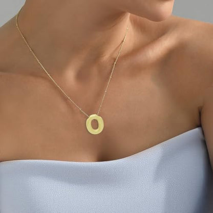 2 PCs Gold Plated Necklace Set for Women - Non Tarnish Jewelry Gift with Fashion Design - style: 2 PCs O Style