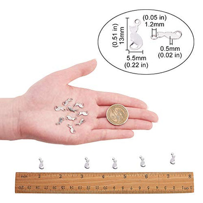 LiQunSweet 20 Pcs 304 Stainless Steel Tiny Double Side Charms Cat Pet Animal Small Pendants for Jewelry Making Earrings Necklace Bracelet DIY Crafting - 13x5.5mm - color: Cat Charms_13mm