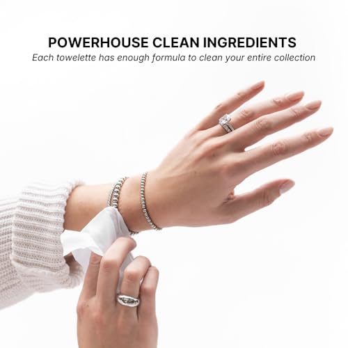 Shinery Radiance Towelettes Jewelry Cleaning Wipes on the Go Travel Cleaner for Rings Diamonds and Jewelry No Rinse Individually Wrapped Safe for Gold Silver and Gemstones