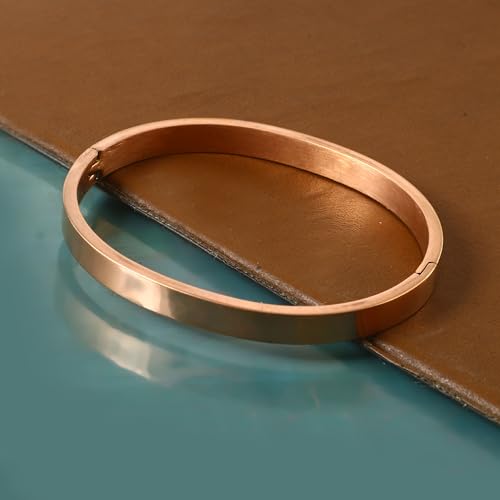 JewarHaat Gold Bracelets for Women Stack Love Bangle Bracelets Trendy Stainless Steel Friendship Birthday Anniversary Wedding Jewelry Stocking Stuffers Christmas Gifts Women Mom Wife - color: Rose Gold