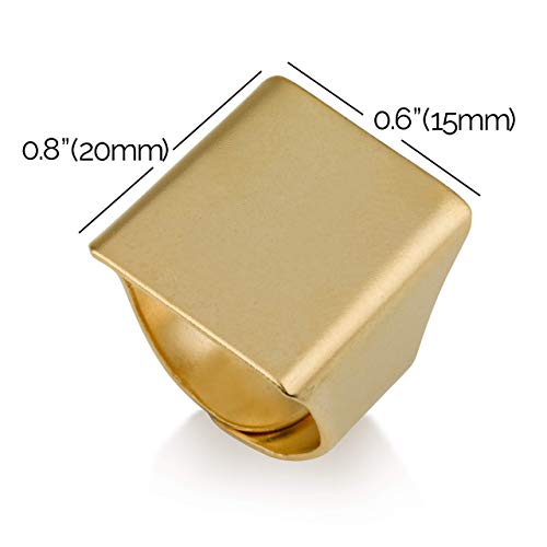 Simple Gold Geometric Rings for Women, Square Fashion Ring, Band Everyday Ring Jewelry