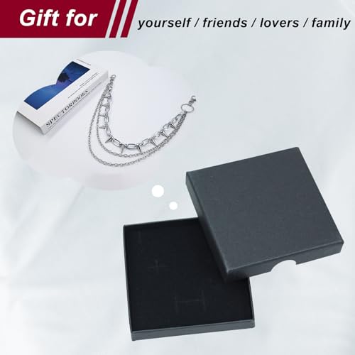 Hip Hop Punk Pants Chain Wallet Chain, Unisex Rivet Spike Jeans Pocket Chain Goth Belt Chain for Women Men Biker Rocker Pants Accessories - color: 【Chain-01】3-Layer Rivet（Silver）