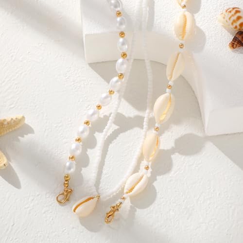 XZQTIVE Starfish Pearl Waist Chain Belts for Women Mermaids Seashell Pearl Belly Chain Gold Pirate Rave Festival Summer Bikini Beach Jewelry Accessories - style: Starfish-5