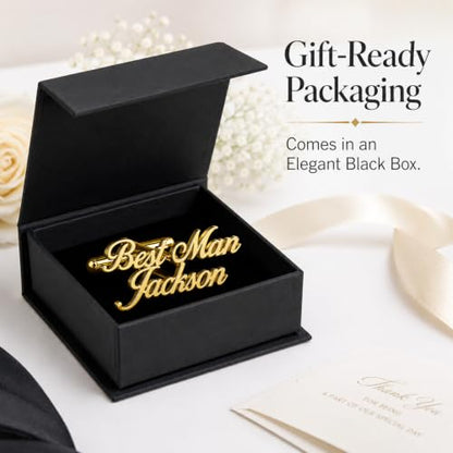 Custom Name Cufflinks for Men, Personalized Cuff Links with Raised Script Monogram, Wedding Cufflinks for Groom Groomsmen Best Man Father of Bride Husband Dad Anniversary Birthday Gifts - color: AA