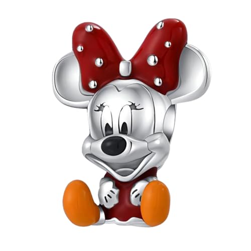 Charm for Bracelets and Necklaces Heart Cat Flower Boy 925 Sterling Silver Bead Birthday Jewelry Gift for Women - color: Cute Mouse Charm