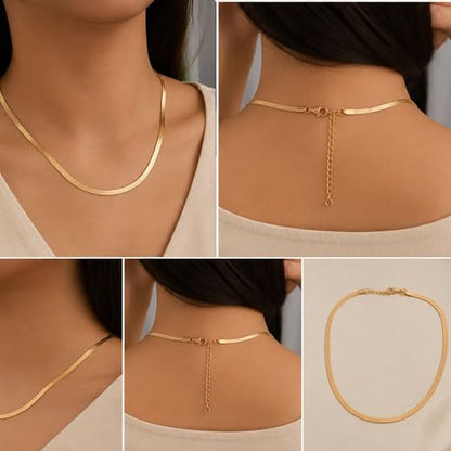 Rich London 18K Rose Gold Plated 2-in-1 Clover Heart Pendant Necklace for Women | Elegant Crystal Charm Jewellery - color: Snake Chain
