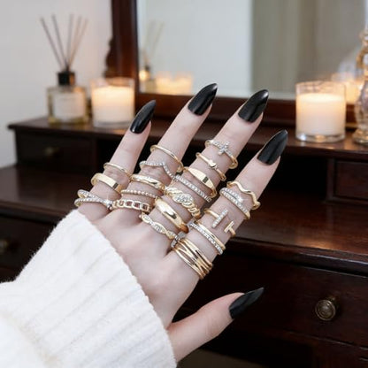 1 Set Practical Sparkling Stackable Opening Rings Geometric Rings Alloy Texture Suitable for Dating and Parties Wear