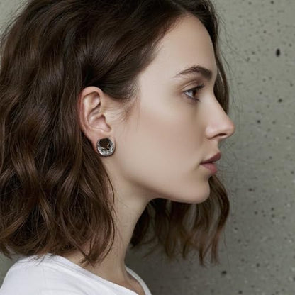 ERKUOO 2PCS 0g 00g-1" Gothic Golden Raven Skull Saddle Ear Gauge Spider Web Double Flared Plug Tunnels Expander Piercing Jewelry For Women Men 8mm-25mm - color: Spider Web-Silver, size: 00g=10mm